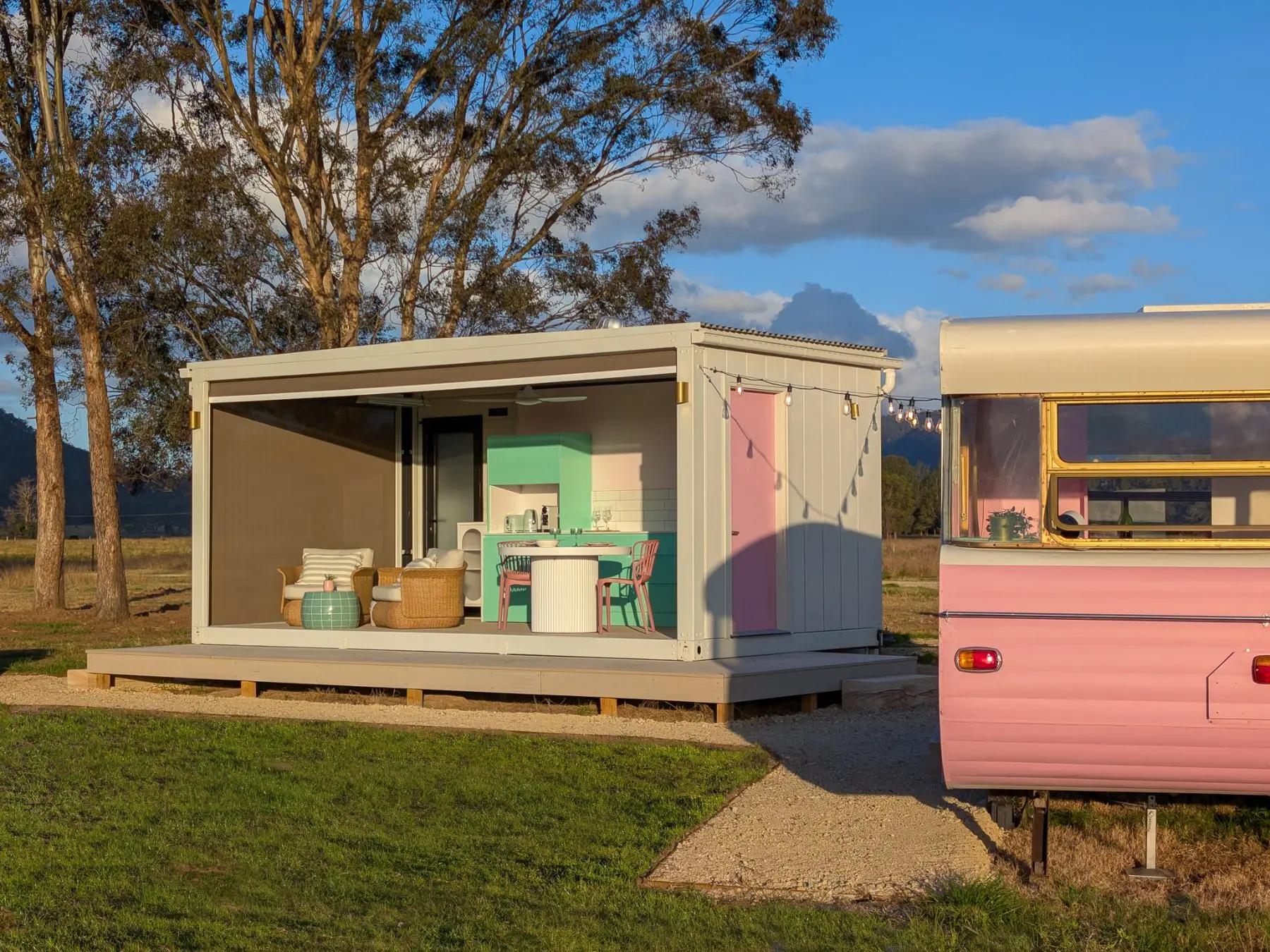 The Caravan and its pavilion at Broke Estate